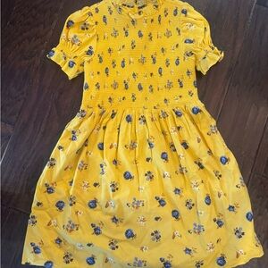Floral Yellow Kids Dress
